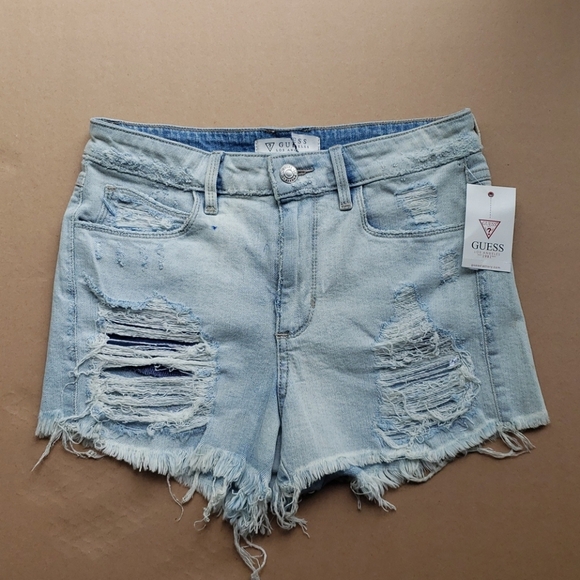 NEW GUESS Denim in Dynasty Destroy Wash Short 27 - Picture 5 of 8